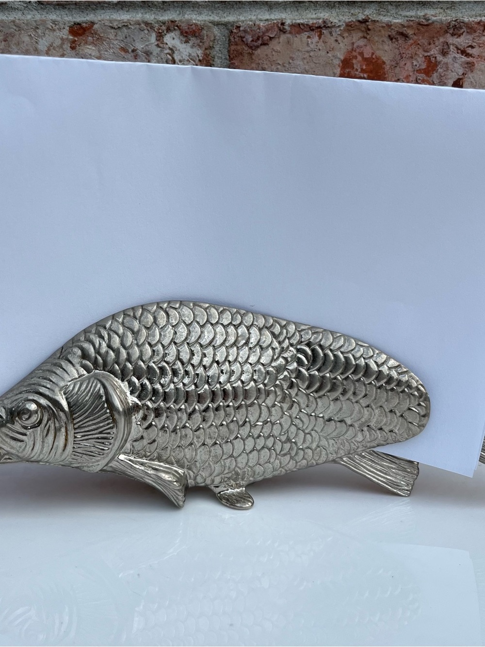 Vintage Regal Silver Plated Fish Napkin Holder Modello Depositato Made In Italy - Picture 15 of 16
